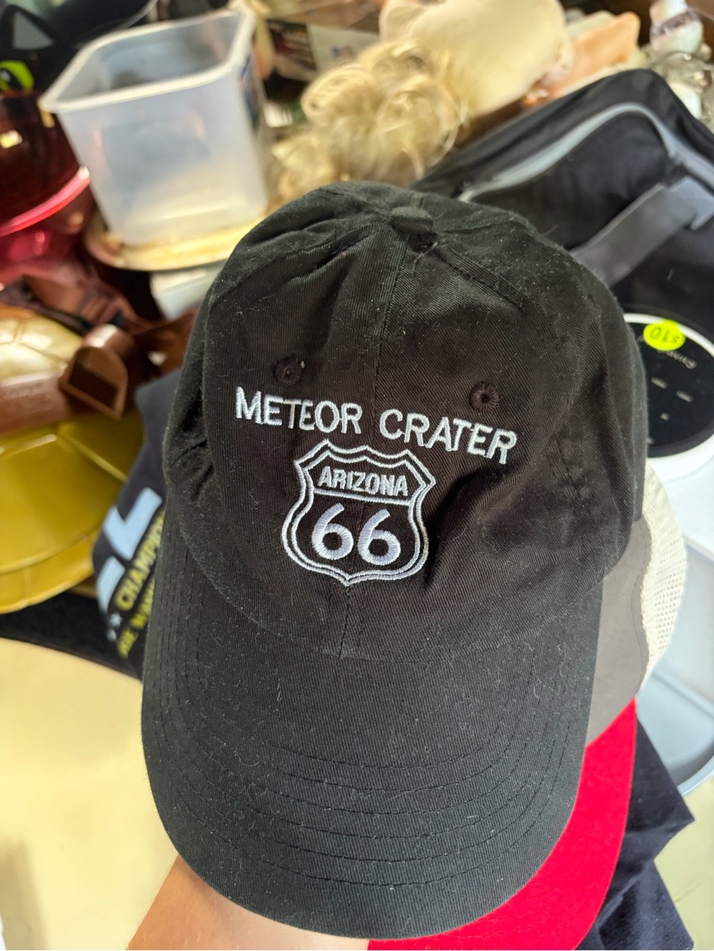 Meteor Crater Route 66 Black Baseball Cap